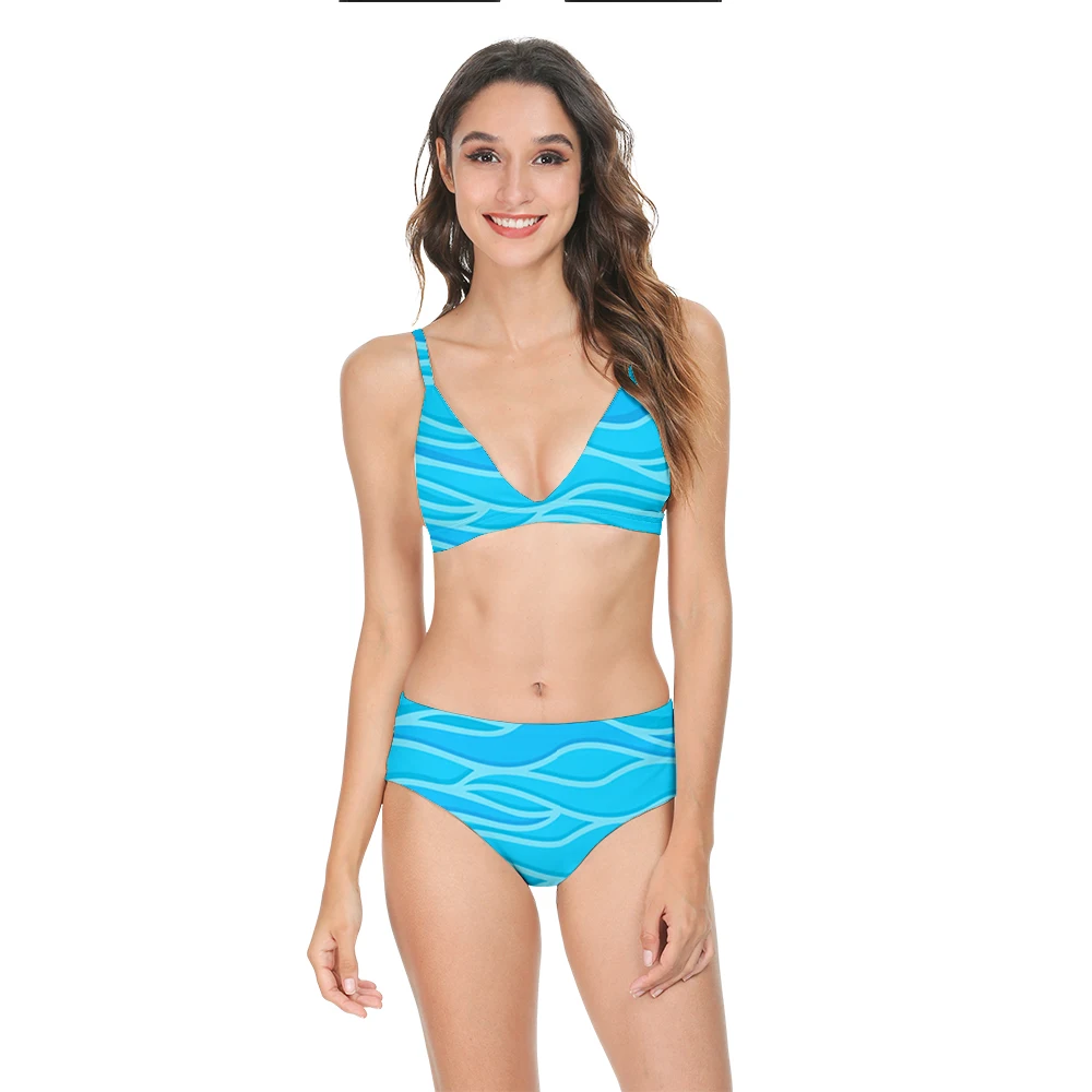 SOJINM-Bikinis de cintura alta para mujer, traje de baño con cuello Sexy Halter, conjunto de Bikini femenino, traje de baño estampado, Bikini de verano 2022