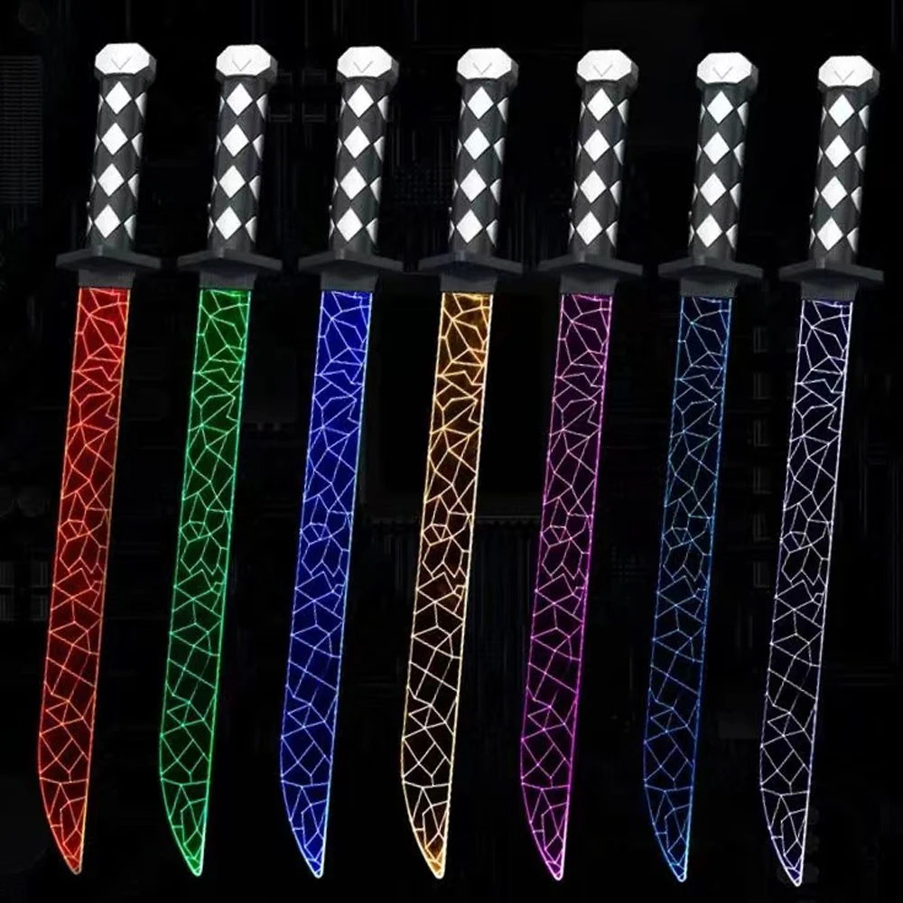 

LED lightsaber Crack Samurai Sword RGB luminous props Holiday party atmosphere decoration decorate childrens toy Laser rod gifts