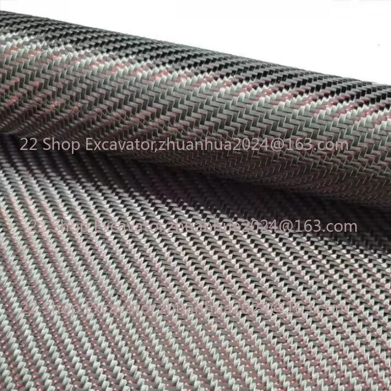 ألياف الكربون المعدنية والانعكاس الأحمر والفضي قماش نسيج قطني طويل 50*100 سم