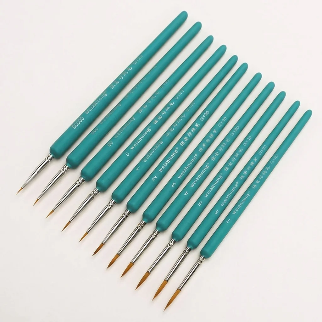 11 PCS Miniature Paint Brushes Set Professional Nylon Hook Line Pen Details Liner Drawing Tool For Acrylic Watercolor Painting
