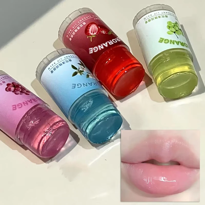 Jasmine Flower Hydrating Lip Balm Coconut Grape Apple Fruity Fresh Moisturizing Cream Anti Dryness Nourish Lip Care Jelly Gel