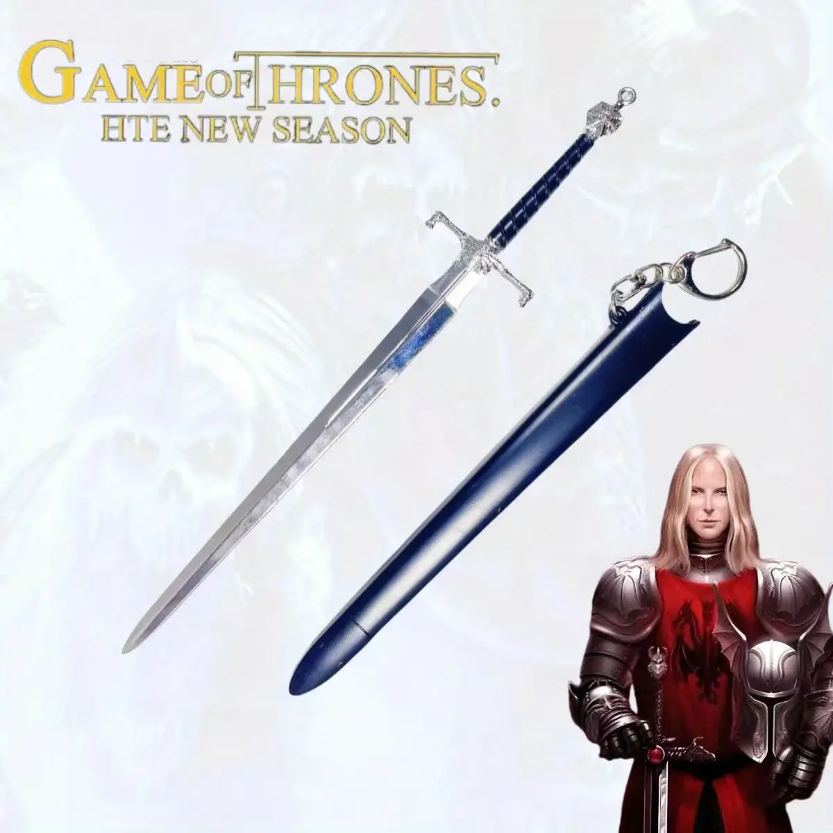 

8.6inch Game of Thrones Metal Katana Sword Original Samurai Sabre Japanese Katana Sabre Ninja Knife Cosplay Accessories Prop Toy