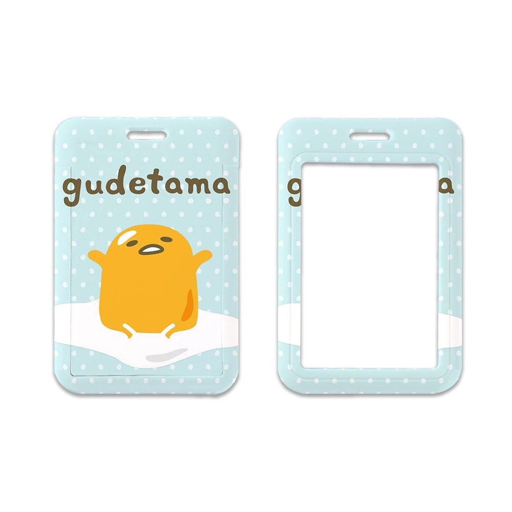 Sanrio Gudetama Card Holder Lazy Egg Student Lanyard PVC Waterproof and Degaussing Card Storage Protective Card Badge