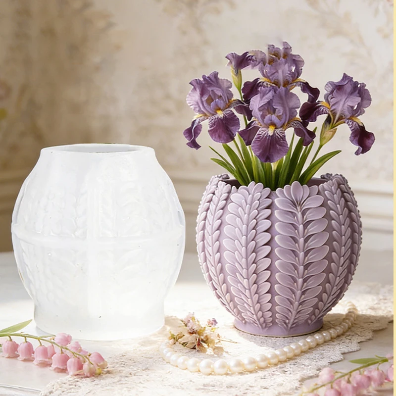 

Lavender Aromatherapy Candle Cup Silicone Mold DIY Handmade Cement Gypsum Storage Box Succulent Plant Flowerpot Silicone Mould