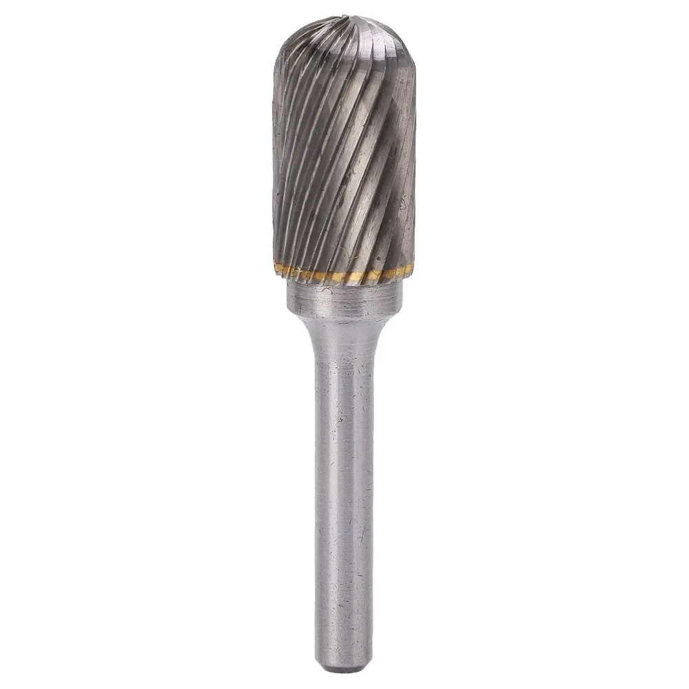 Durable Silver Carbide Burr File Single Cut Flutes Heavy Duty Single Cut Burr Bit Carbide Die Grinder Bit Grinding Polishing