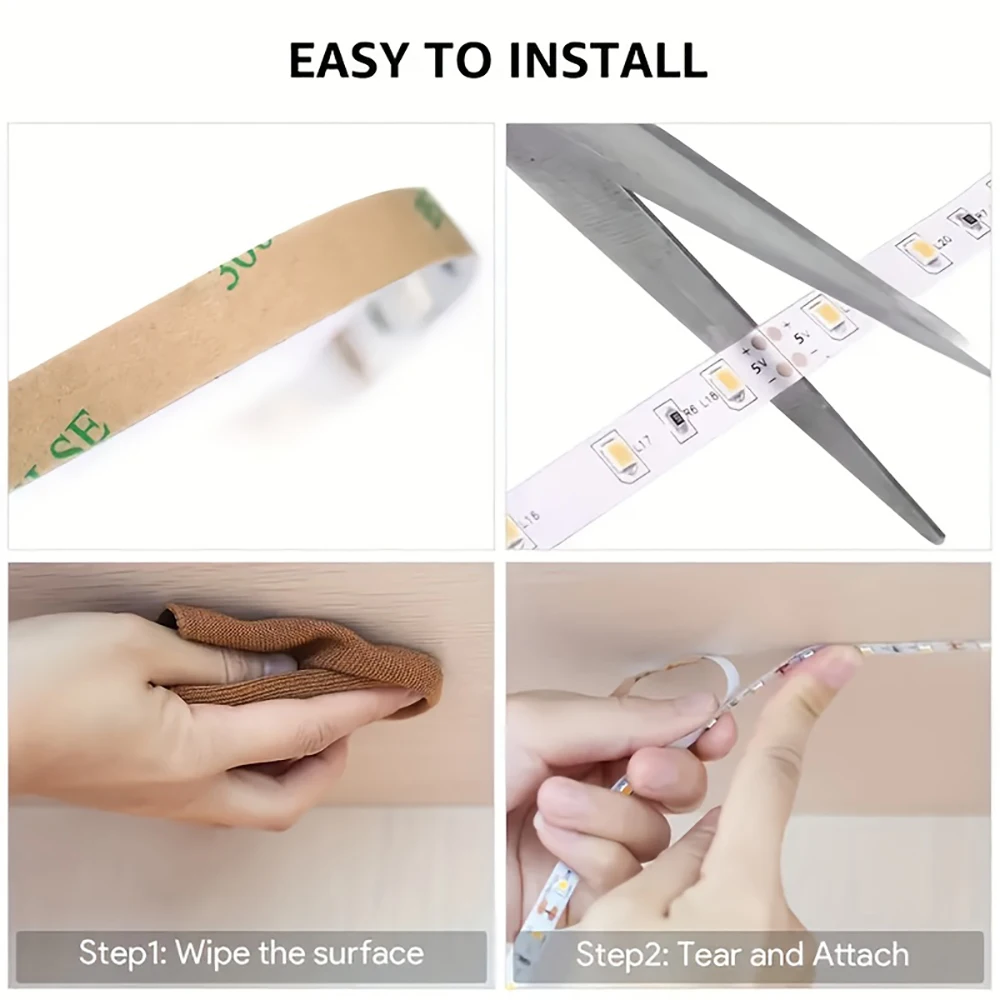 شريط أضواء LED يعمل بالبطارية مع مفتاح تشغيل وإيقاف 1-10 متر أضواء LED بيضاء ودافئة وإضاءة خلفية للتلفاز والحفلات وغرفة النوم