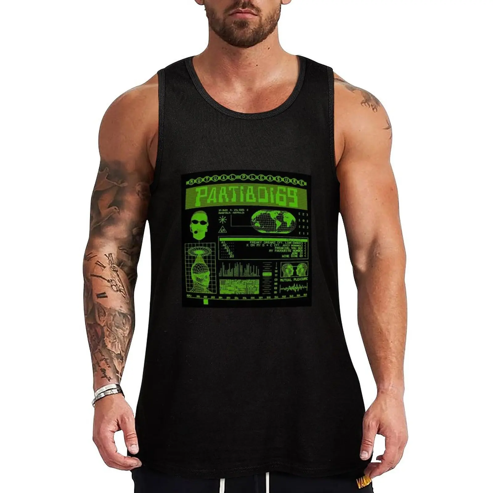 Partiboi69 Artwork Tank Top Мужская футболка без рукавов рубашка без рукавов мужская мужская одежда роскошный стиль Мужская хлопковая футболка