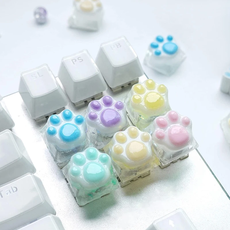 Keycap Molds Silicone Kit,Handmade Crystal Resin Molds For Key Caps Of Gaming Keyboards Mechanical DIY With Key Puller