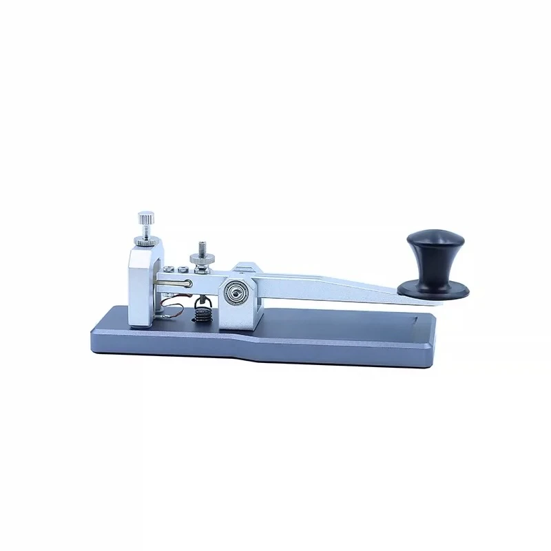 Straight Morse Code Key 3.5mm Aluminum Base CW Manual Key for Ham Radio