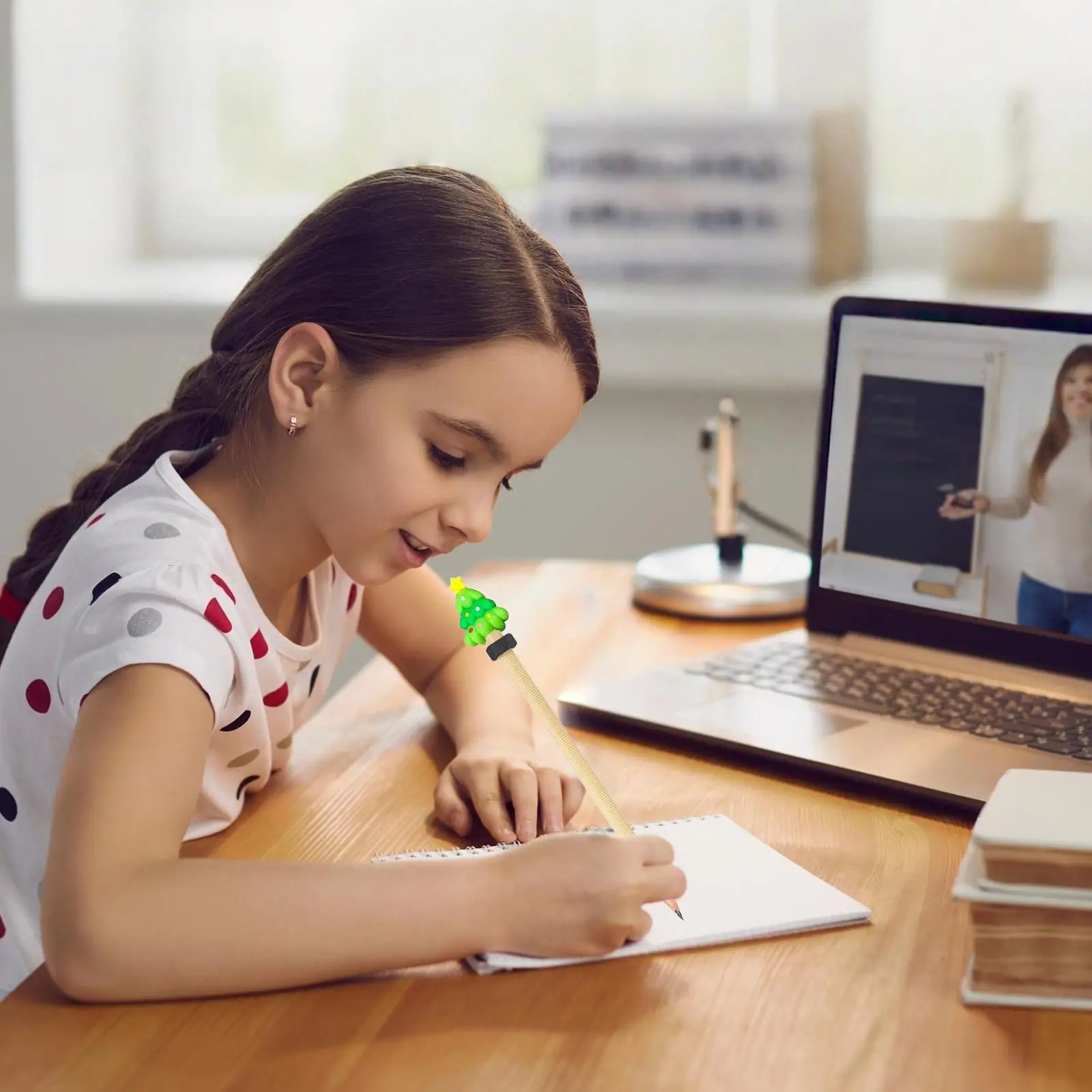 Fidget-Bleistift aus Holz, Halloween-Sensorspinner, Fidget-Bleistift, geräuschloses sensorisches Werkzeug, Lernzubehör für besondere Bildung, Schule