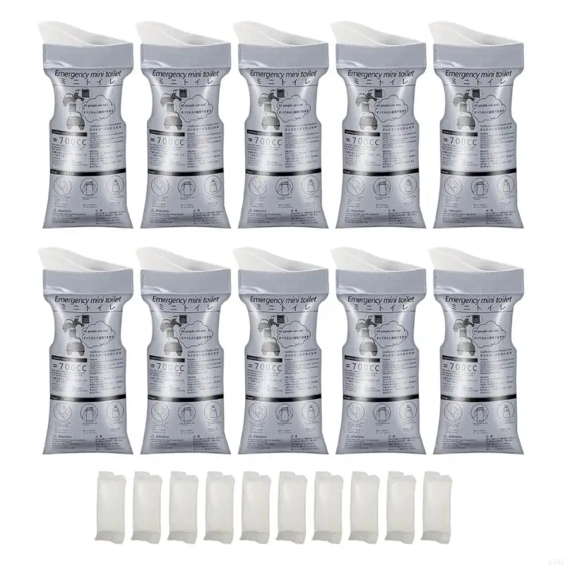 

2025 Новая 10шт -портативная аварийная моча сумка с супер впитывающим порошком для автомобильного путешествия в кемпинге.