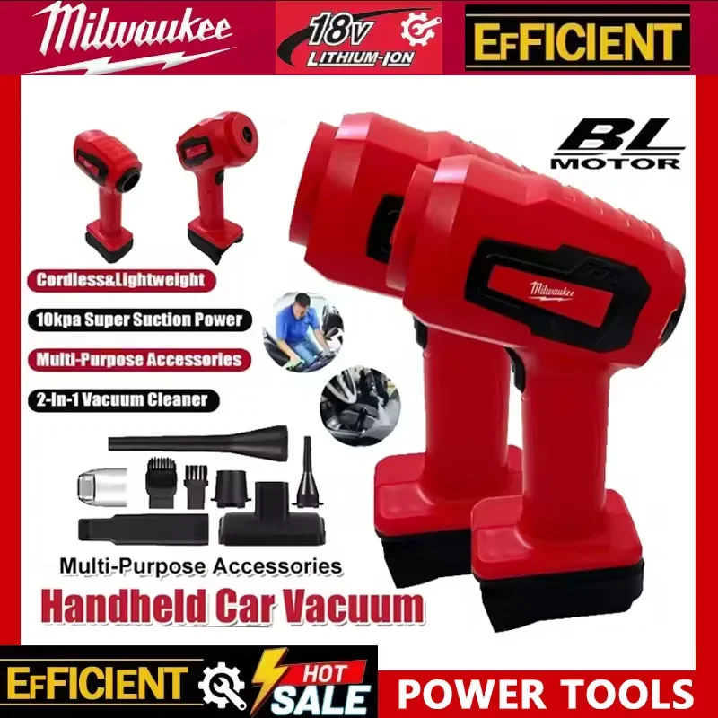 

Портативный аккумуляторный ручной пылесос Milwaukee 120 Вт, 3-в-1, для дома и автомобиля, с литий-ионным аккумулятором 18 В