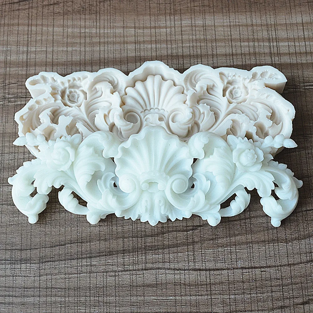 Fondant Mold Lace Embossed Silicone Mold European Vintage Embossed Lace Gum Chocolate Candy Clay Silicone Mold