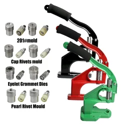 Ręczna prasa dziurkująca i metalowe matryce do nitonakrętek zatrzaskowych Przyciski z oczkiem Przelotka Nit perłowy Dżinsy Forma Akcesoria do szycia