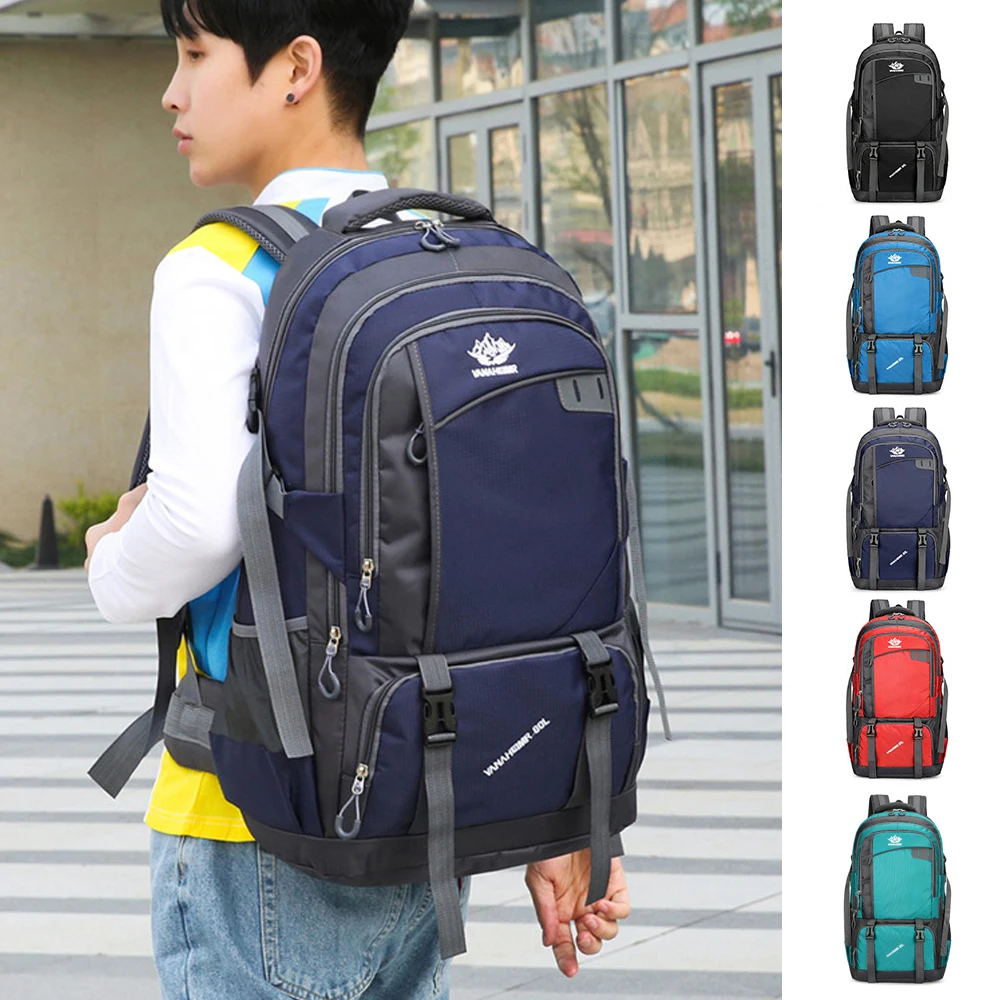 

60L Backpack, Multifunctional Large Capacity Prevent Rainwater Oxford Cloth, Outdoor Camping, Hiking, Sports Backpack,B410