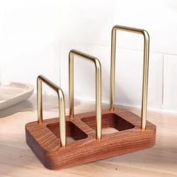 Massief Houten Plaatrek Bekers Snijplank Aftappen Schotels Ondersteunen Houten Keuken Opbergaccessoires Pot Deksel Houder