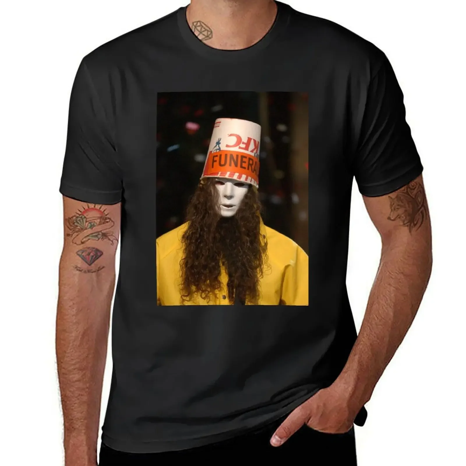 Buckethead #2 T-Shirt anime tshirt blanks sports fans customs design your own Men's cotton t-shirt