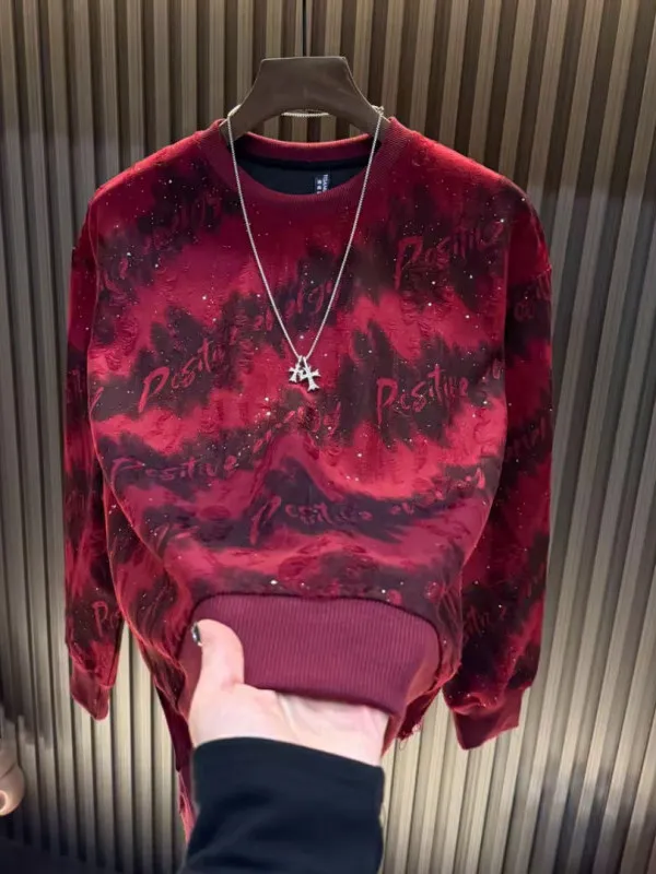 

Новинка! Мужская удлиненная толстовка с капюшоном на осень-зиму, с эффектом «блестящих дыр», из смесового полиэстера и хлопка, дышащая, класса люкс, трендовая...