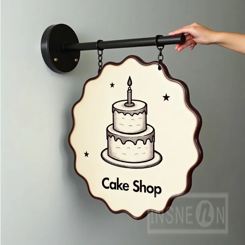 Custom 3D Metal Blade Sign Business Sign Outdoor Double Sided Storefront Logo Wall Hanging Logo Signage for Commercial