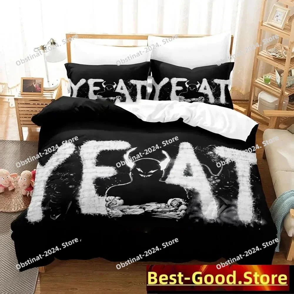 

3D Print Fashion Yeat Rapper Bedding Set Boys Girls Twin Queen King Size Duvet Cover Pillowcase Bed boys Adult Bedroom