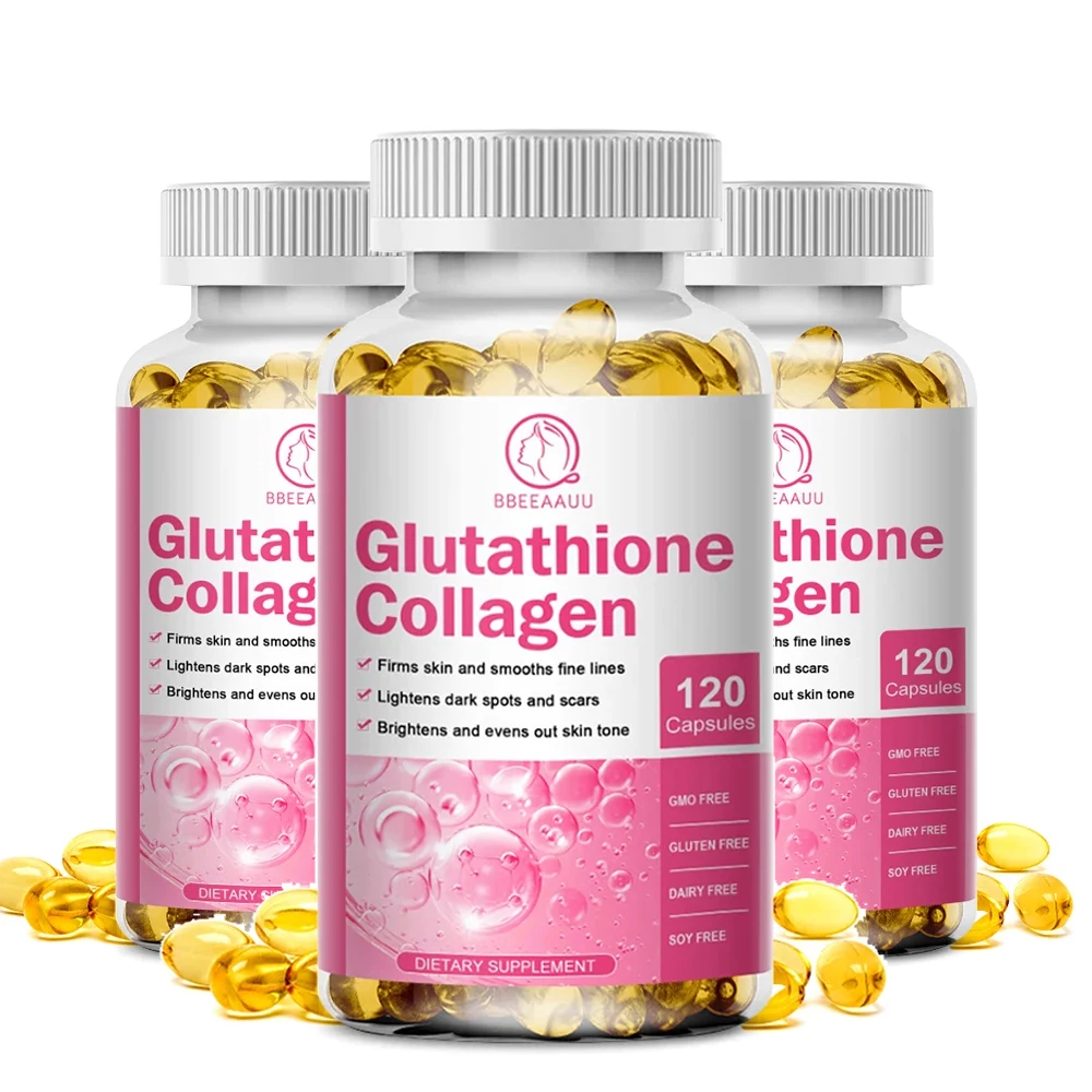 

BBEEAAUU Collagen Glutathione Capsules Vitamin C Skin Health Skin Care Beauty Health for Women &Men Deeply Nourishes the Skin