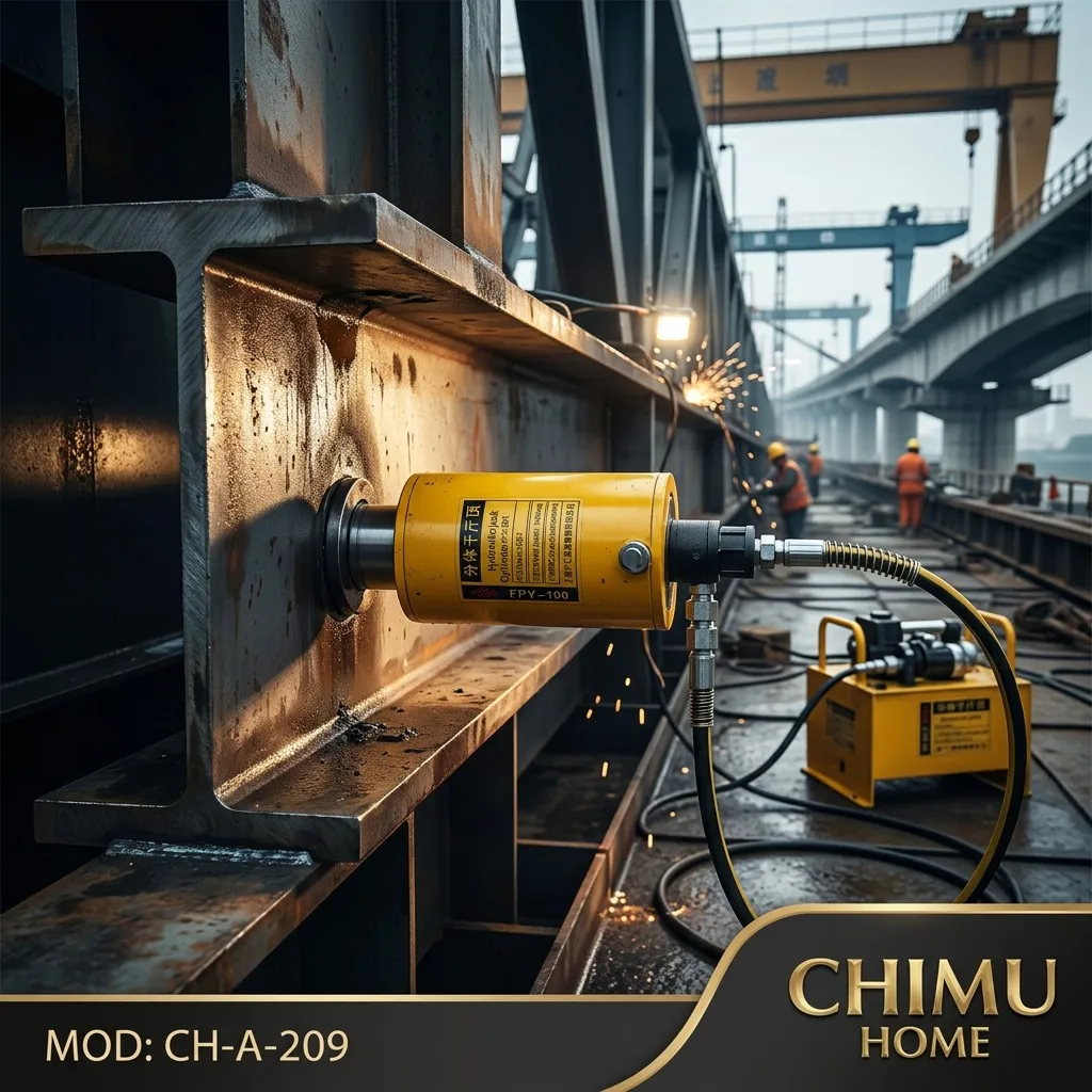 【CHIMU HOME】 for 10T 20T 30T Split Hydraulic Jack Ultra-Thin Short Lifting Tool Pro Extended Cylinder for Car Tire Rem. Maint.