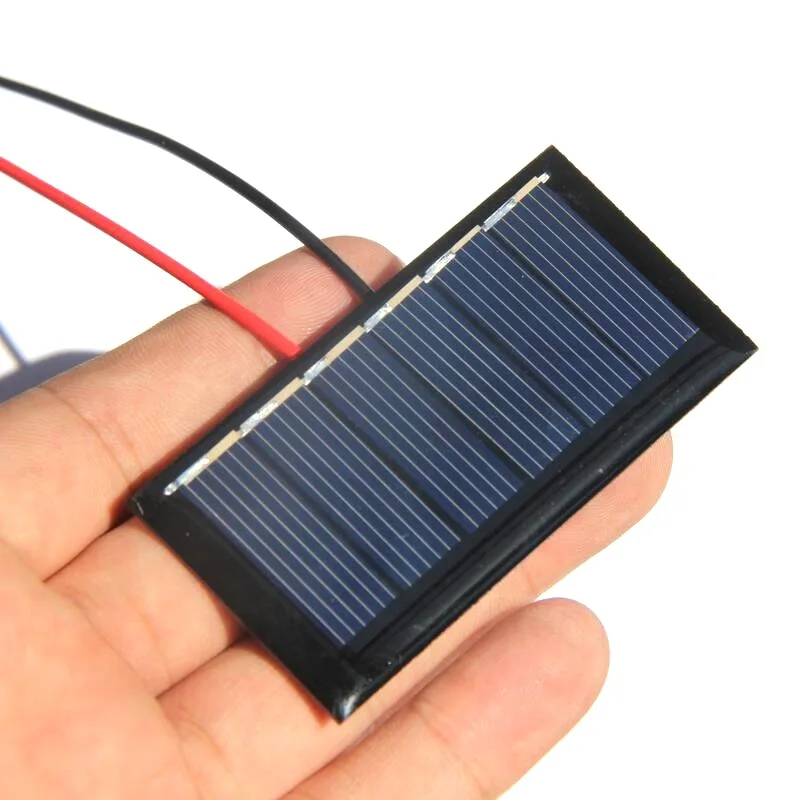 0.24W 3V Micro Mini Solar Cells 80MA Solar Panel with Wire Power Home DIY Toys Battery PV Module 67.5*34.5mm