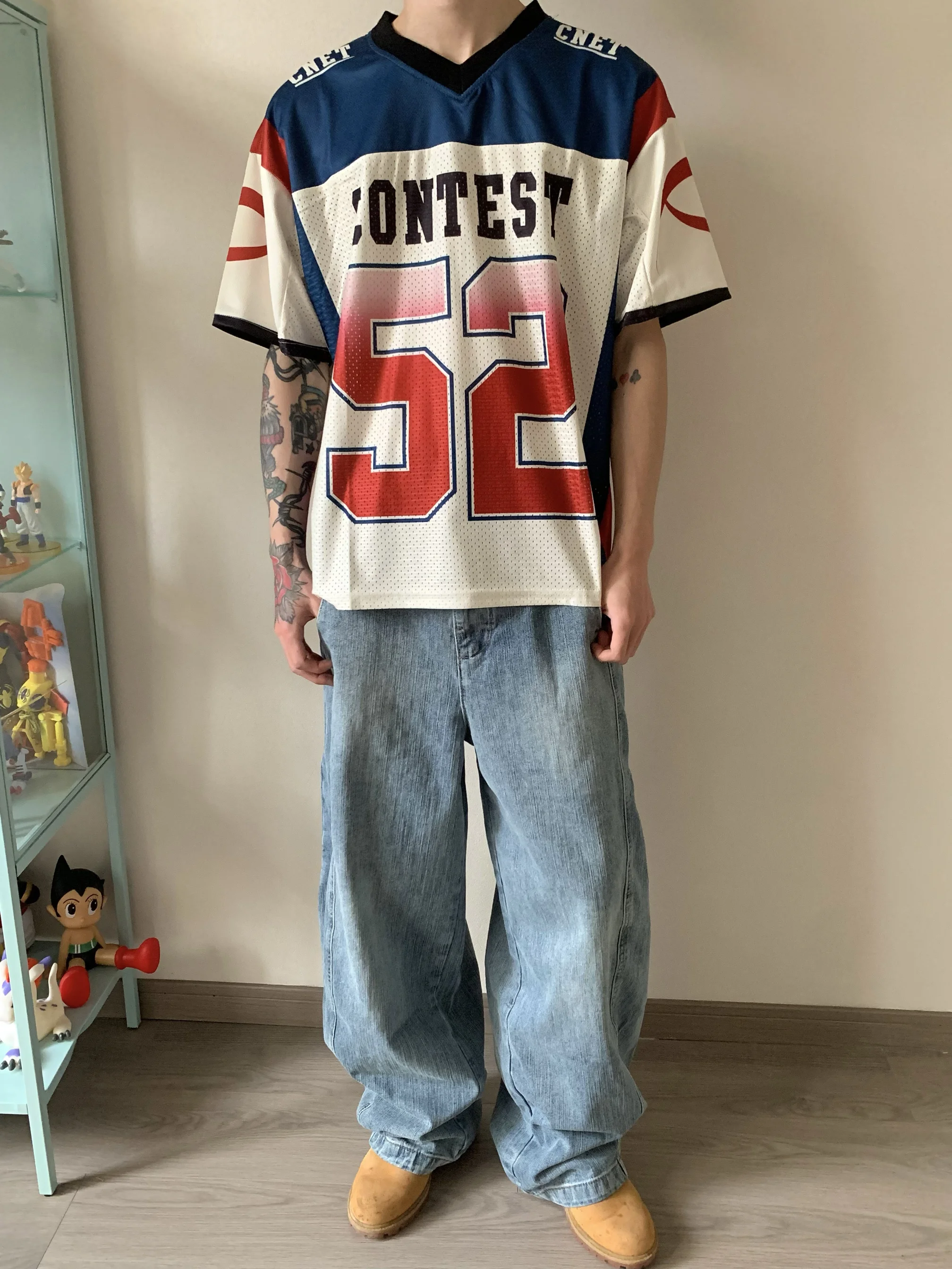 جديد الأمريكية الرجعية المعتاد جينز غير رسمي فضفاض صالح الرجال النساء السراويل الطويلة مستقيم الساق منتصف الخصر سستة يطير مريحة الخريف