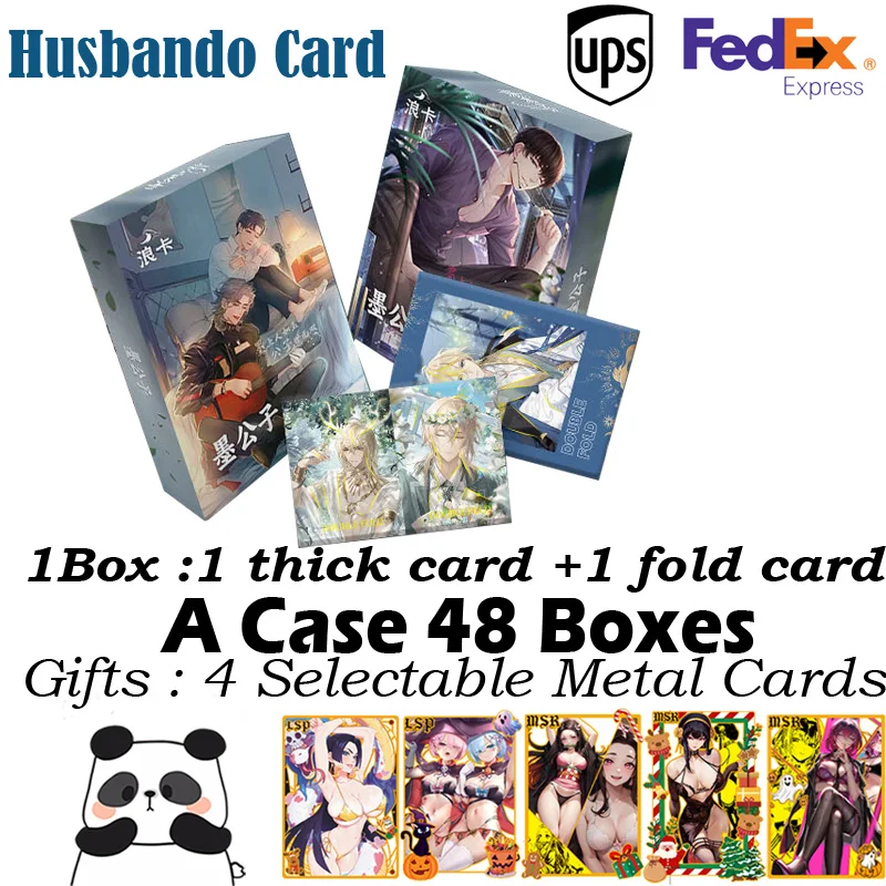 Wholesale Husbando Card Zhongli Doujin Male God Hobby Collectible Card Fold Card Rare CP Cards Toys Birthday Gifts