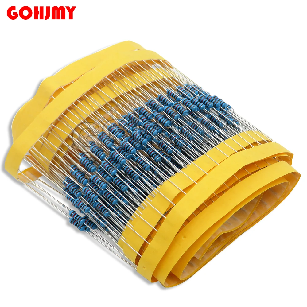 100pcs 1/4W Metal film resistor 1R ~ 10M 1R 10R 100R 220R 330R 470R 1K 1.5K 2.2K 3.3K 4.7K 10K 22K 47K 100K 220k 470K 3K3 47 ohm