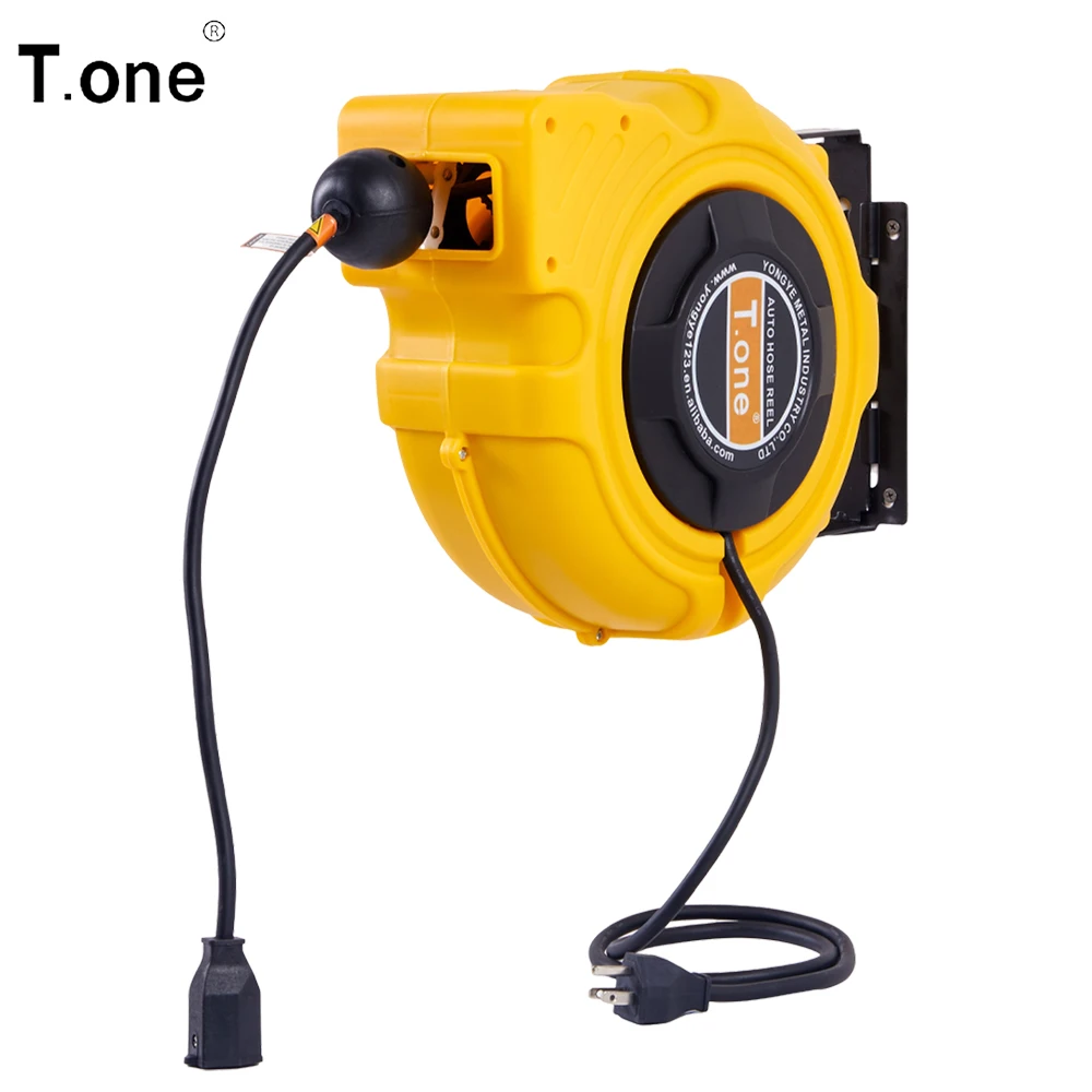 Cable Cord Reel Drum Wall Mounted Retractable Automatic Hose Reel Car Wash Equipment Electric Hose Reel