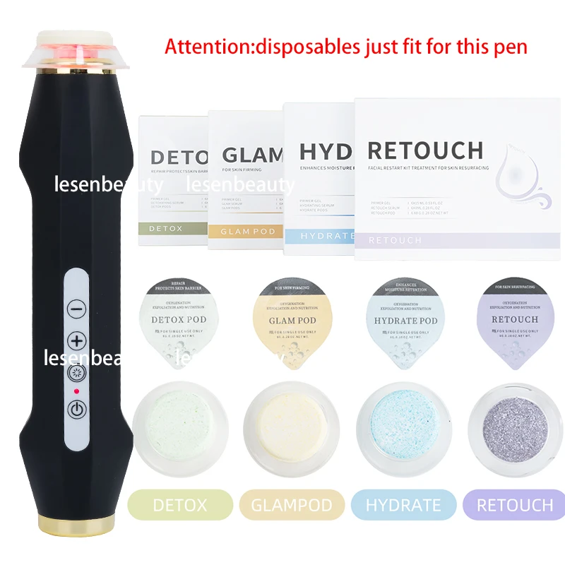 LESEN CO2 Oxygen Bubble Kit Portable Gift Box: Refreshing & Cleansing Makes Skin Delicate, Enhances Absorption, Cleans Skin