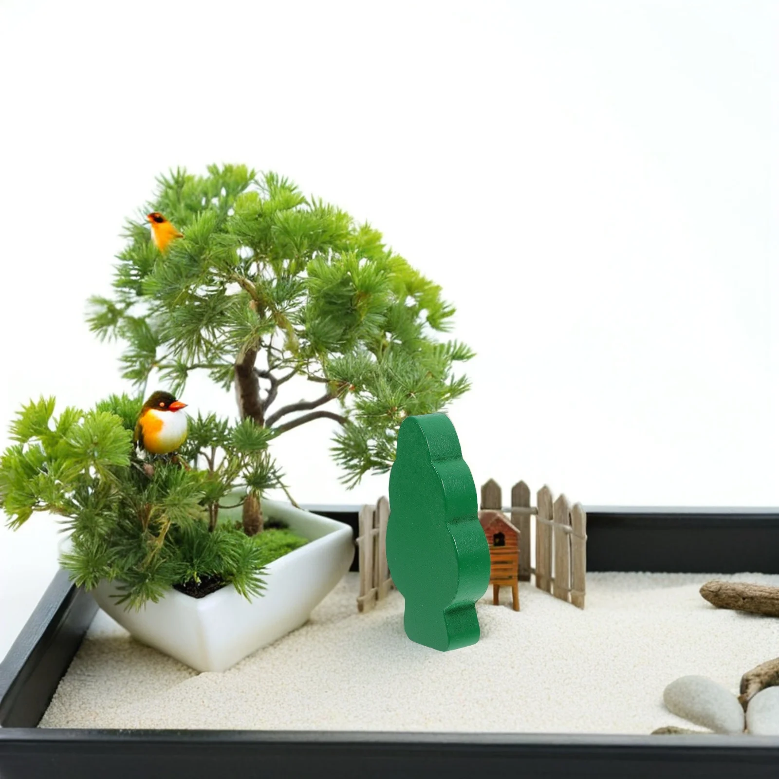 Mini arbres en bois, 6 pièces, Texture, petit décor de paysage pour maison de poupée créative, installation de Table de sable, bricolage