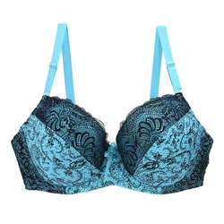 2024 New  Lace Push Up Bras 34/75 36/80 38/85 40/90 42/95 44/100 DEF Cup Lingerie Black White Red Blue Beige Purple Underwear