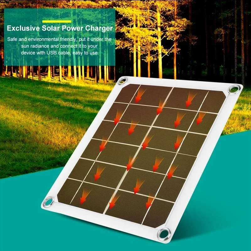 Painel solar portátil 20w 5v usb célula solar ao ar livre telefone power bank carga para ciclismo acampamento caminhadas escalada viagem à prova dwaterproof água