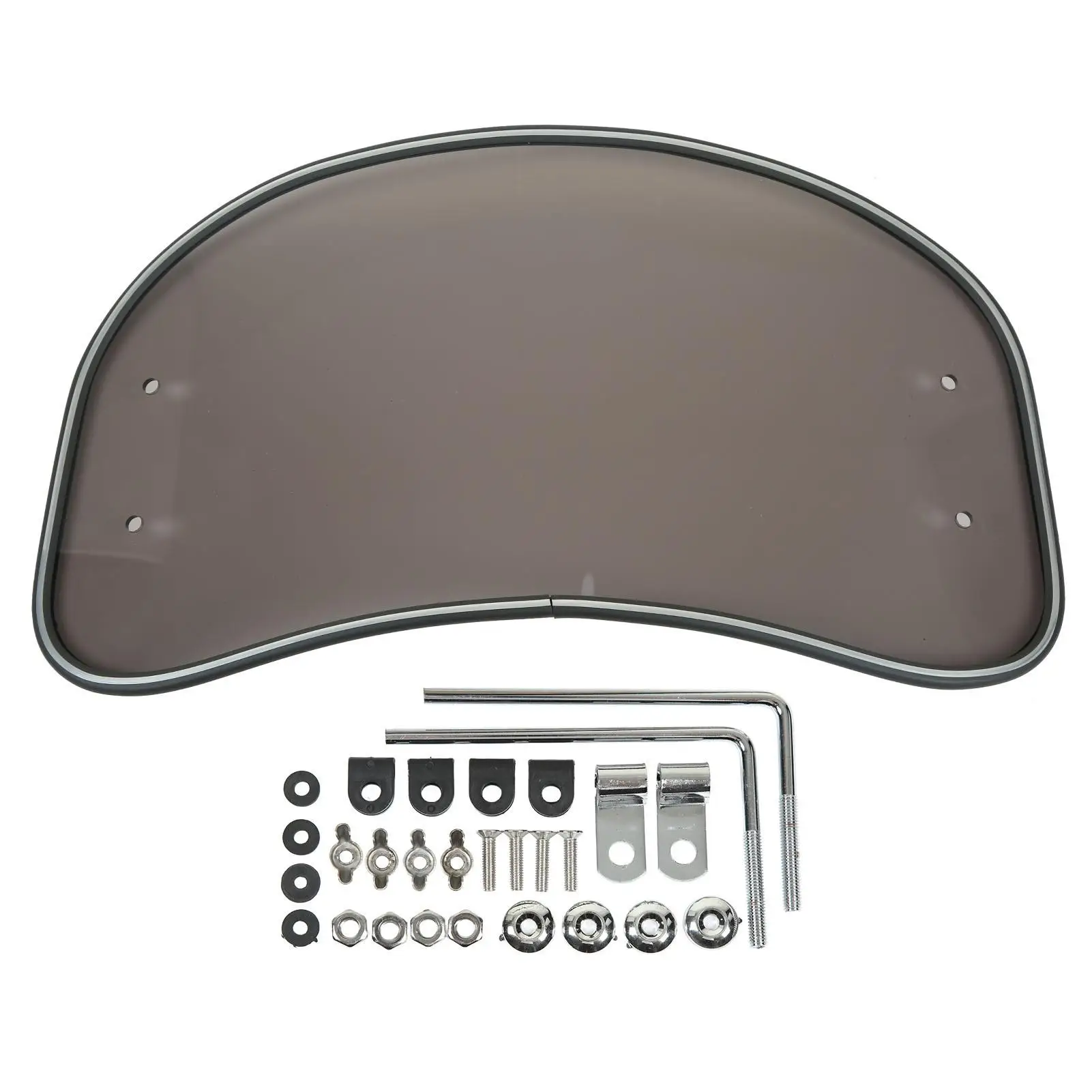 High-Temperature Resistant Motorcycle Oval Windshield - Easy Install Front Air Deflector, Deformation Resistant