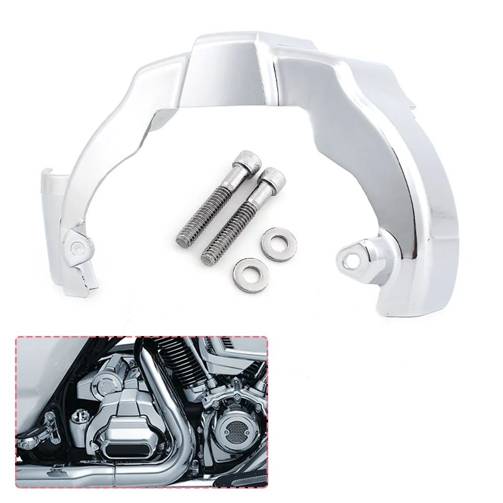 

For Harley Touring Street Glides Electra Glide Road King Road Glide 2017-2021 Motorcycle Chrome Transmission Shroud Aluminum