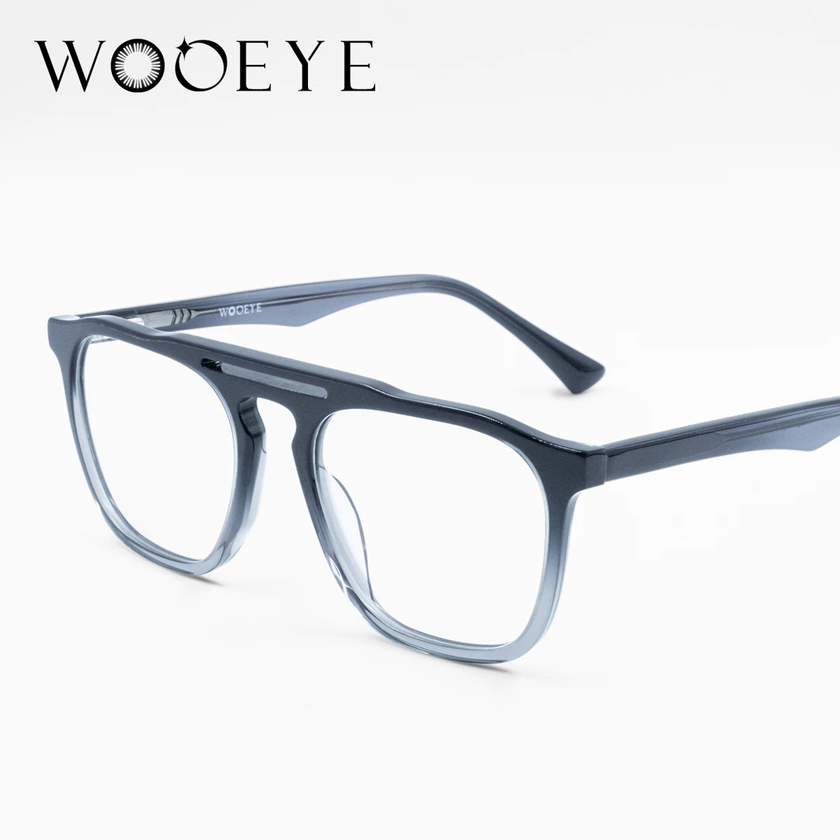 

Square frame aviator unisex eyeglasses for men and women, classic acetate frames for everyday casual wear luxury designer models