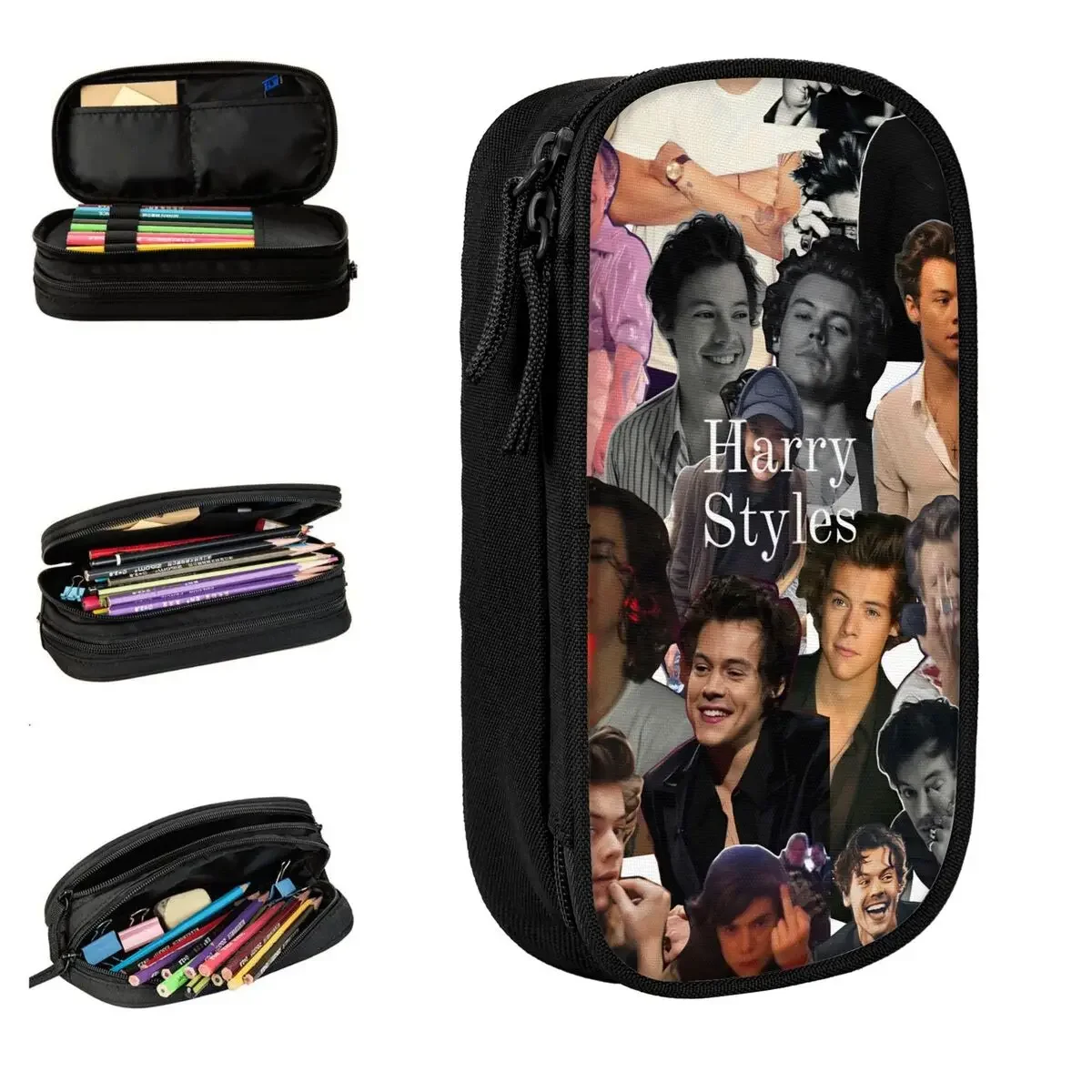 Harrys Styles Pencil Cases Pencilcases Pen for Student Big Capacity Bags Students School Zipper Stationery
