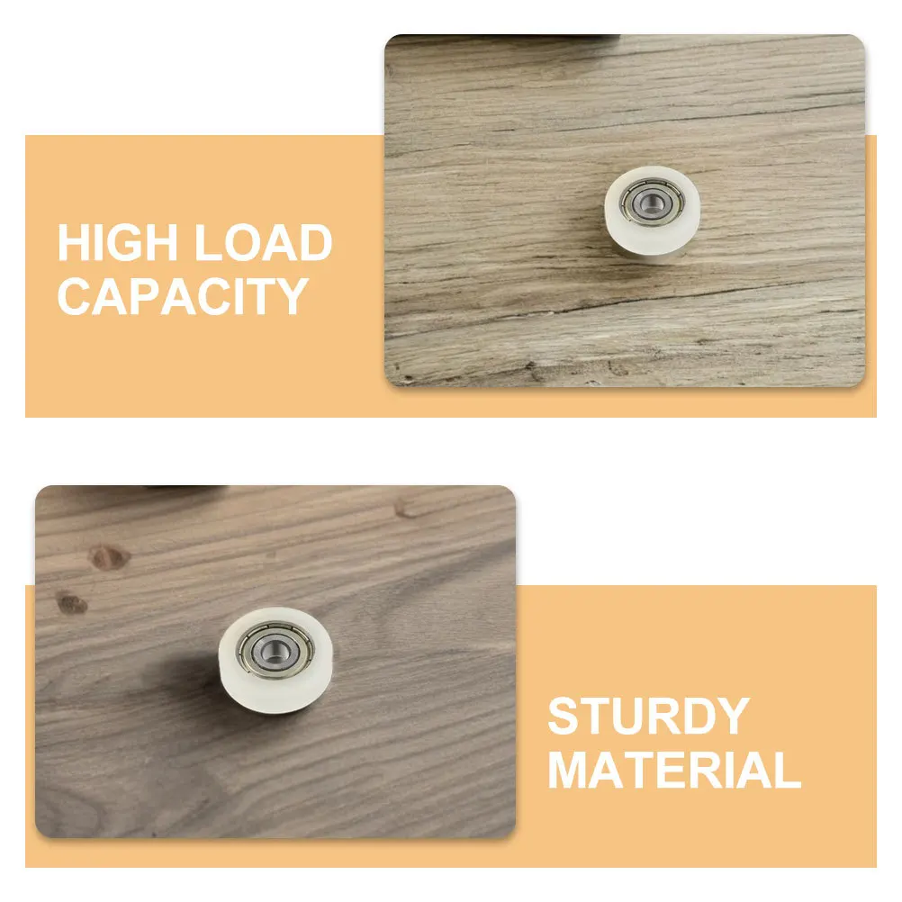 4 قطع عجلة بكرة نايلون مناسبة عالميًا للأبواب المنزلقة والنوافذ ذات سعة تحميل عالية عجلة باب بديلة صامتة