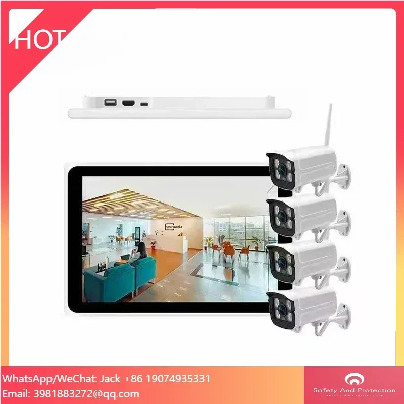 

1080p Wifi Nvr Kit Outdoor Indoor 4 Channel Night Vision Cctv Surveillance Home Security Camera System Wireless