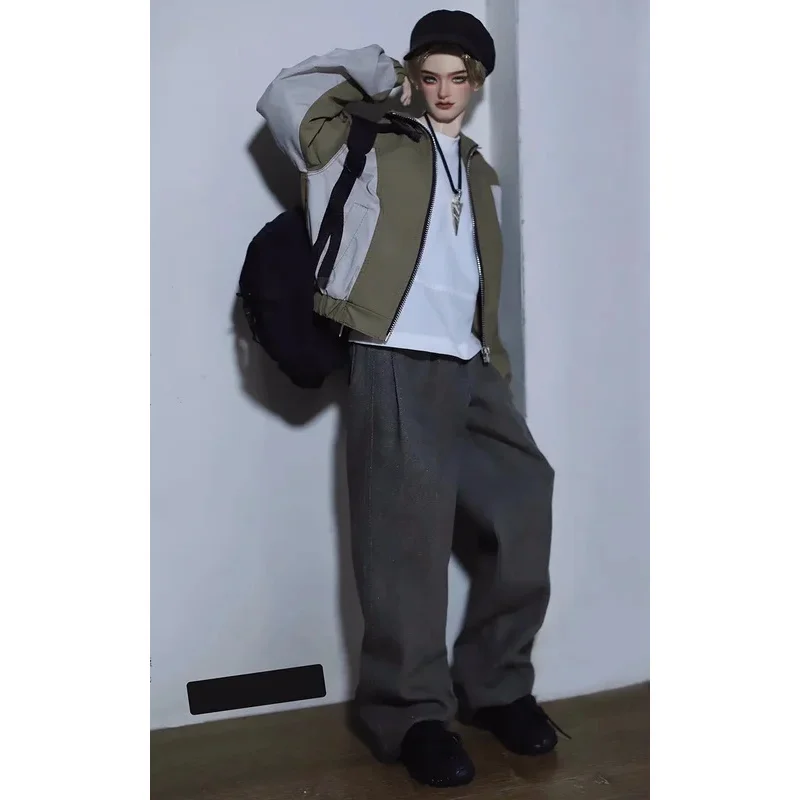 

Одежда для кукол BJD размера Uncle: походная сумка, куртка-хардшелл, худи, широкие брюки, джинсы, байкерская кепка, аксессуары для кукол.