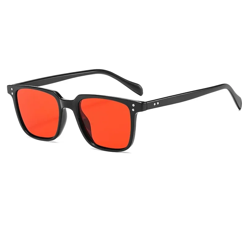 Retro Ultra light Rivets Square Sunglasses Women Fashion Brand Designer Rectangle Eyewear UV400 Men Sun Glasses UV400 image 5