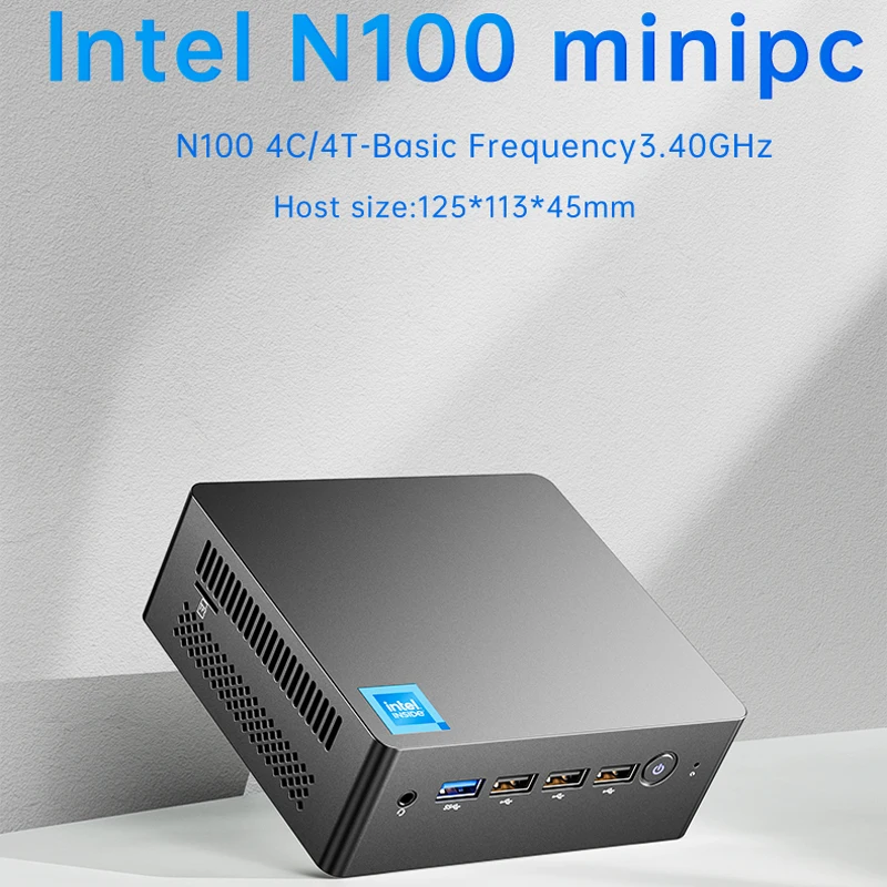 M9 12ª Geração Intel Alder Lake N100 Mini PC Quad Core até 3.4GHz DDR4 NVME WiFi6 Dual HDMI2.0 4K @ 60Hz 4 * USB3.2 Computador Desktop