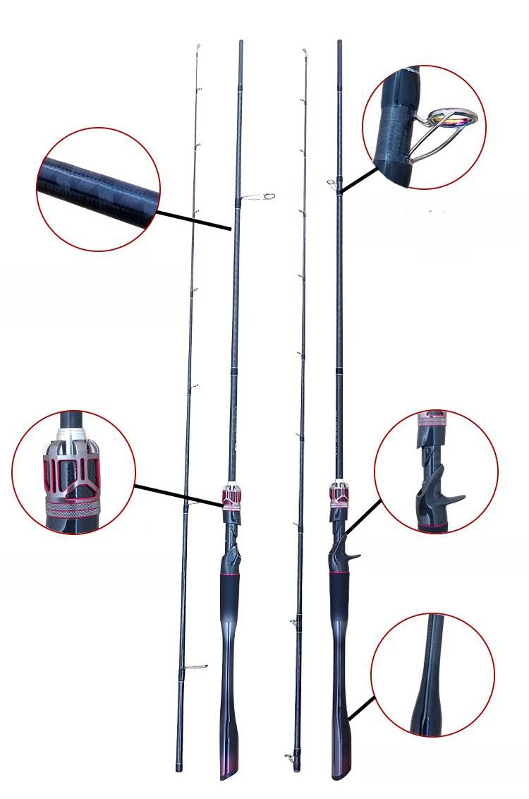 

Wholesale 1.92m Ultralight 2 Sections ML Carbon Fiber Lure Fishing Rod Fishing Rod Saltwater Casting Spinning Fishing Rod