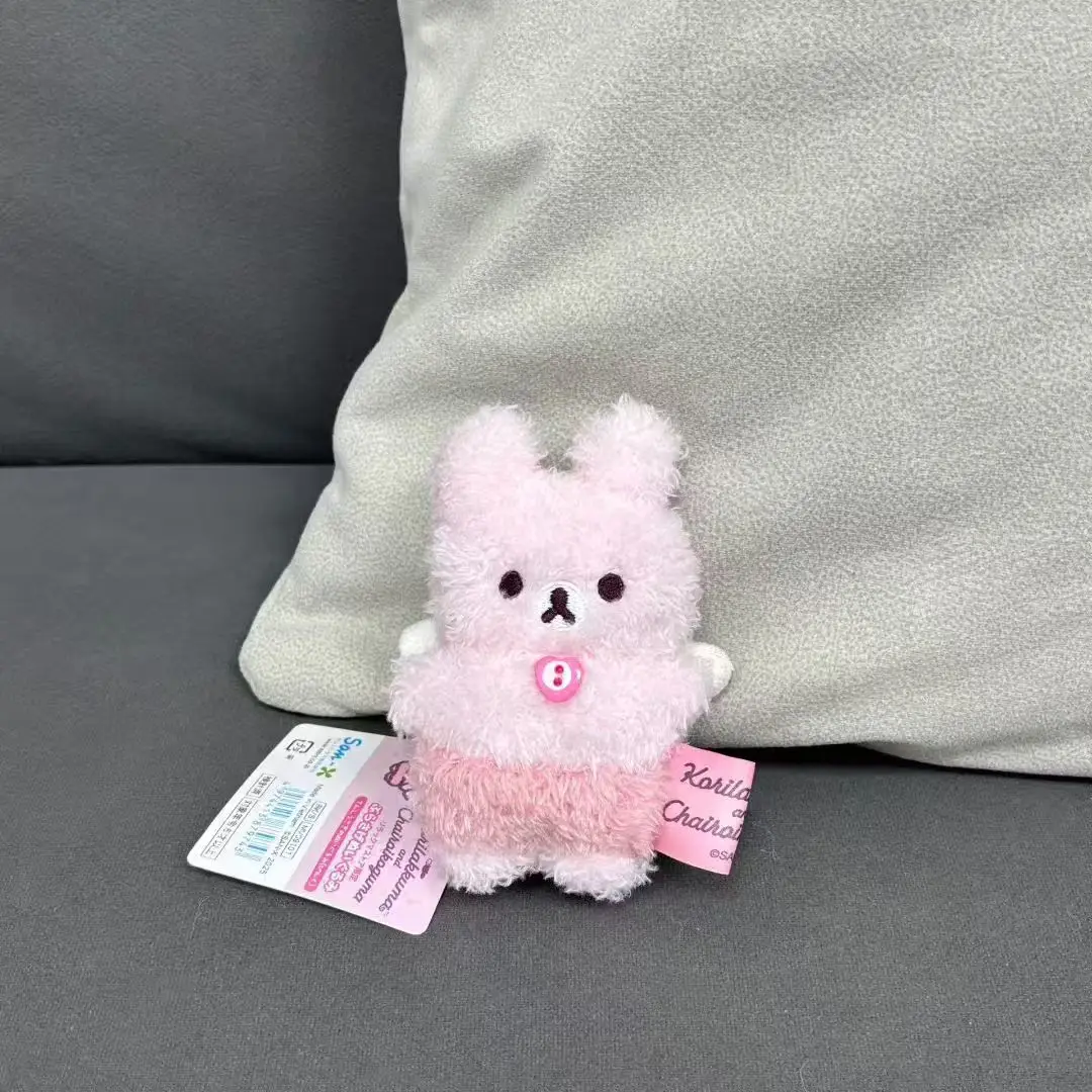 Cartoon Relaxed Bear Angel Demon Series Bear Sister Strawberry Powder Rabbit Black Rabbit Plush Doll Pendant Backpack Ornaments