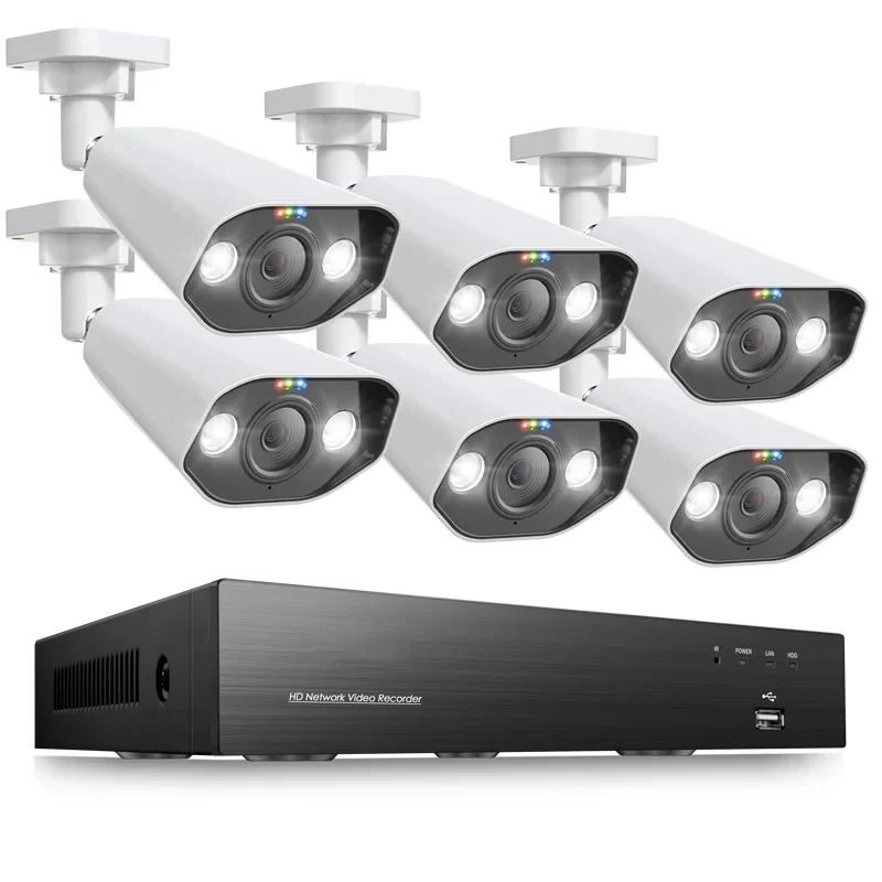 

8CH 4K 8MP Security Camera System Outdoor Home PoE NVR Kit CCTV IP Cameras Sets Surveillance Security Camera System