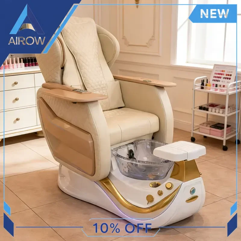 for Luxury Electric Pedicure Chair Modern Manicure Table Foot Spa Massage Furniture Beauty Salon Equipment Nail Station