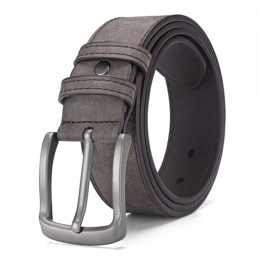 Mens Elegant Belt Alloy Needle Buckle Faux Leather Strap Simple Style Business Casual Waistband Trendy Durable Fashion Belt