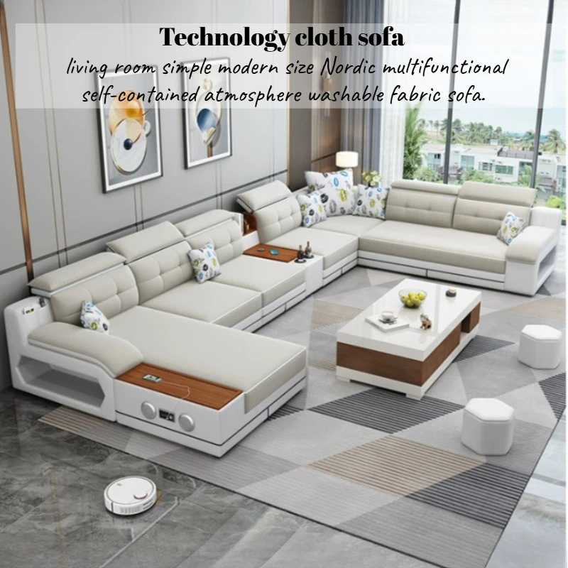 

Gray 3 Seater Electric Sofa Multifunction Living Room Smart Italian Electric Sofa Power Reclining Modern Leather Furniture